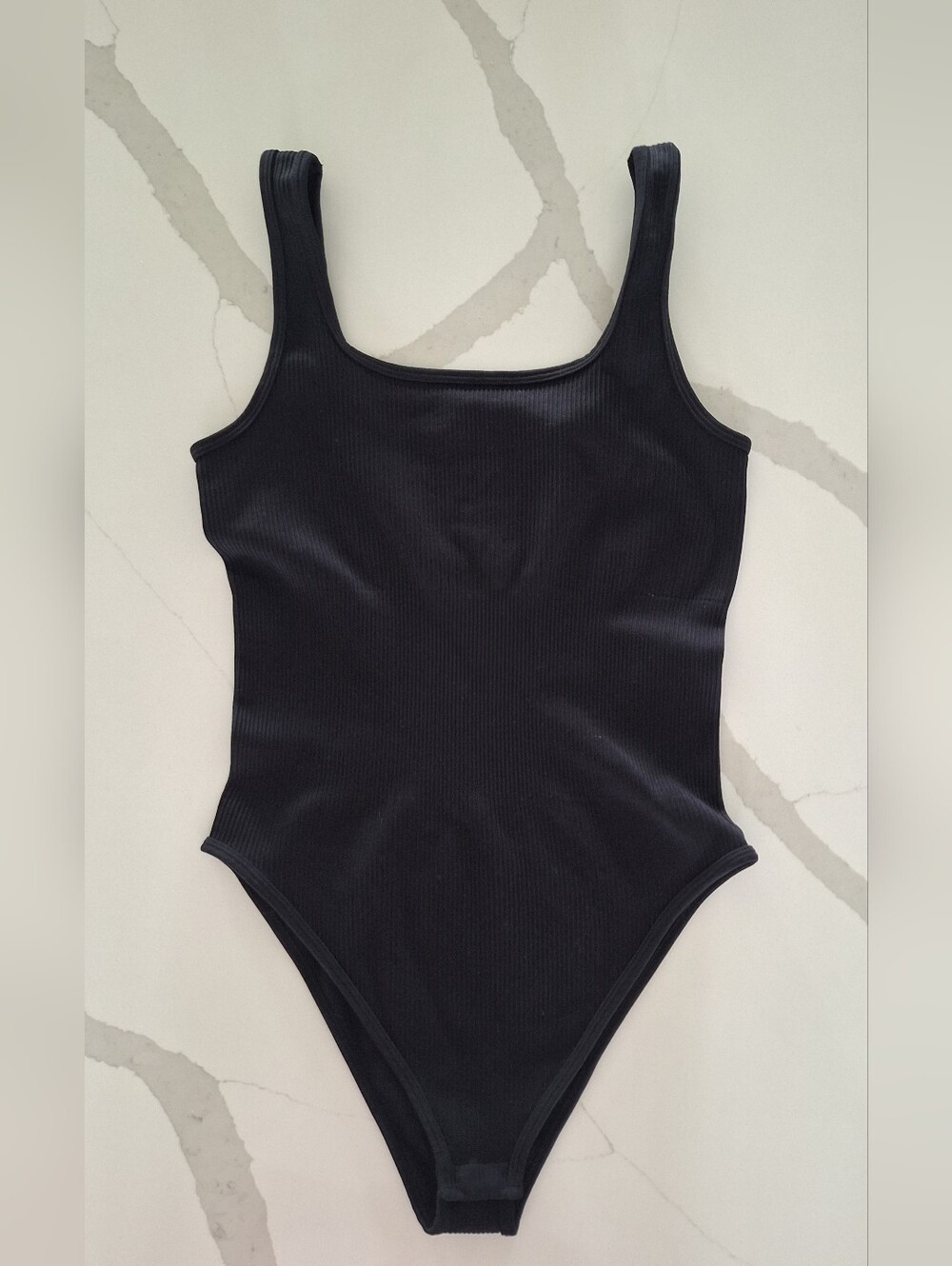 OQQ Black Tank Bodysuit